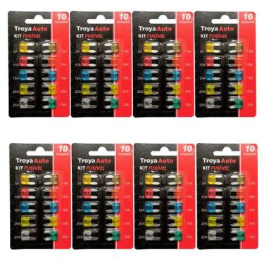 Imagem de 80 Mini Fusível Automotivo Carro Moto 5a 30a - TROYA AUTO