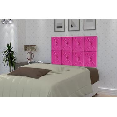 Imagem de Painel De Cama Box Botão Solteiro 0,90 Elegance Cor Pink - Comprar Móv
