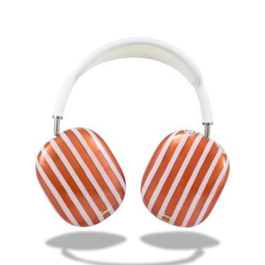 Imagem de Sonix Capa protetora para fones de ouvido AirPods Max – Capa rígida de TPU elegante | Abóbora listrada abstrata