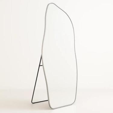 Imagem de Espelho Orgânico 170x70 Grande Corpo inteiro Com Moldura Alumínio Sala