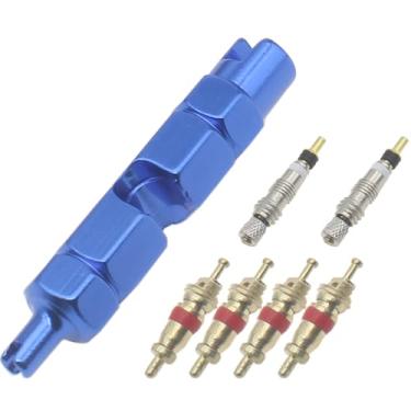Imagem de OZXNO Ferramenta de remoção de núcleo de válvula de bicicleta Kit de ferramentas de reparo de válvula de pneu (6 peças)