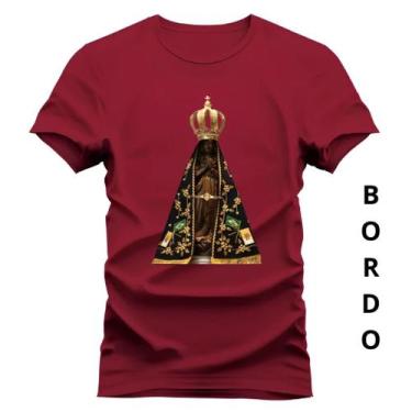 Imagem de Camiseta Unissex Camisa Estampada Nossa Senhora Aparecida 100% Algodão