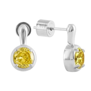 Imagem de JOIANA JEWELRY | Brincos Clemente, Small, Aço inoxidável com revestimento de ouro ou prata 18k e pedras de zircônia cúbica, Sem pedra preciosa
