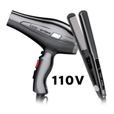 Imagem de Kit secador + prancha 480  110v - lizze extreme