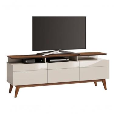 Imagem de Rack Classic +3g 1.8 Off White Com Freijó - Imcal Móveis