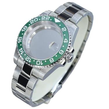 Imagem de FEIYASHI Caixa de relógio de mergulho masculina de aço inoxidável GMT bisel de cerâmica preto/azul para movimento NH35/NH36 Miyota8215 8205 2824, Tampa inferior de vidro 3, For NH35 34 36 38 Movement