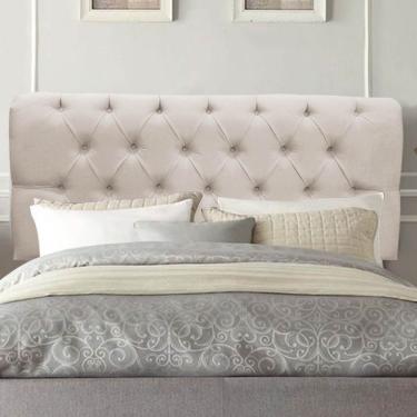 Imagem de Painel Cabeceira Estofada Paris 140cm Cama Box Casal Corino Bege- Mabe Magazine