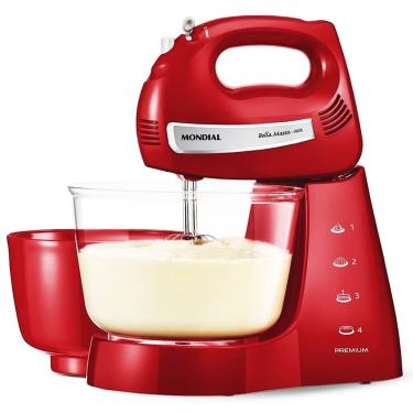 Imagem de Batedeira Com Pedestal Mondial Premium Bella Massa Inox 500W 220V