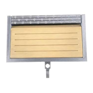 Imagem de Baoblaze Porta-chaves para garagem com chaveiro que abre a porta, impresso em 3D, chaveiro divertido para entrada e banheiro, Bege Prateado