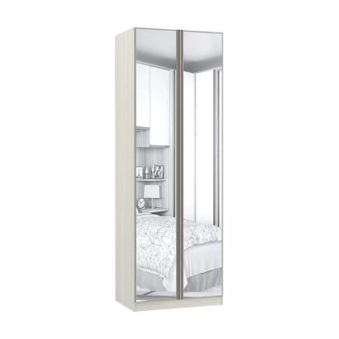 Imagem de Guarda-roupa 2 Portas Com Cabideiro E Espelho 80cm Crema