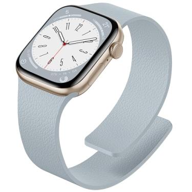 Imagem de IMIVIO Pulseira magnética feminina compatível com Apple Watch séries 10, 9, 8, 7, 6, 5, 4, 3, 2 e 1, cinza pedra
