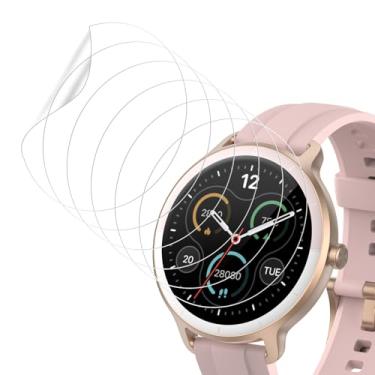 Imagem de BYPGO Protetor de tela para relógio inteligente, cobertura total, película transparente de TPU compatível com KIBFLE YMZ DR03 DR06 1,27 polegadas VeryFit Smart Watch [pacote com 6]