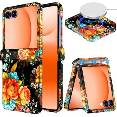 Imagem de Hekodonk Capa para Galaxy Z Flip 7, [compatível com MagSafe] [protetor de tela embutido] [proteção de dobradiça], capa magnética fina à prova de choque para mulheres meninas para Samsung Galaxy Z Flip