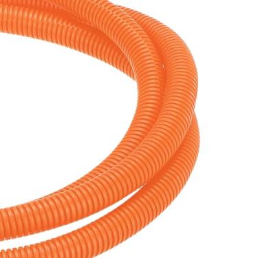Imagem de DMiotech Tubo dividido de tear de fio de 30,5 m, protetores de cabo da Pet flexível para gerenciamento de cabos de conduíte para escritório, casa, jardim, laranja