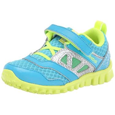 Imagem de Reebok Realflex Speed 3.0 T Tênis de corrida (infantil), Voo azul/amarelo solar/prata metálico, 6 Toddler