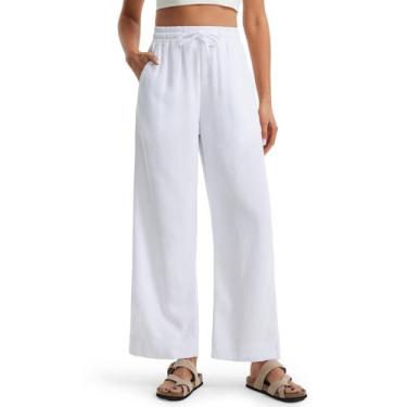 Imagem de Calças Libin Linen Wide Leg  branca tamanho S