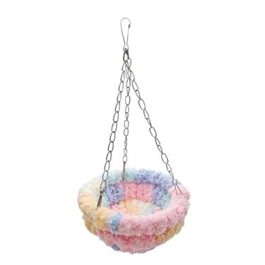Imagem de Generic Rede suspensa para pássaros, balanço de inverno, para pássaros, acessórios para gaiola de pássaros para periquitos, Rosa