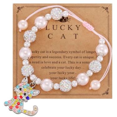 Imagem de HUTIMY Presente de gato para mulheres, adolescentes, aniversário, gatos, fofos, donos, mãe, senhora, mercadoria, pulseira de gato