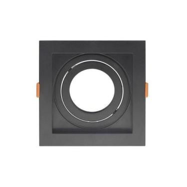 Imagem de Spot Recuado De Embutir Quadrado Móvel Par 20 Preto Taschibr - Taschib