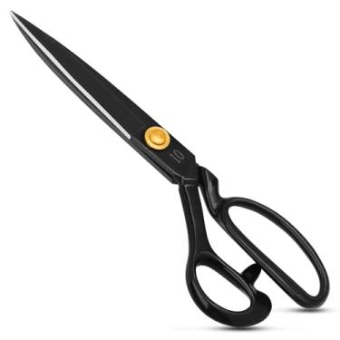 Imagem de Vutyvve Tesoura de tecido canhoto, tesoura de alfaiate de aço de alto carbono de 25,4 cm, adequada para cortar roupas, tecidos, couro, costura e design feito à mão