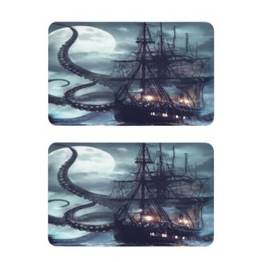Imagem de Blueangle Conjunto de 2 ímãs de geladeira de navio pirata - Ímãs decorativos engraçados de geladeira de cozinha - Seguro para lava-louças e decoração magnética durável (22)
