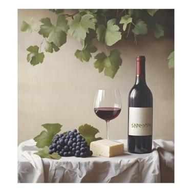 Imagem de SEHANY Capa magnética para lava-louças de uva e vinho tinto, adesivos magnéticos decorativos antiarranhões para painel de geladeira e lava-louças, decoração de dia dos namorados para cozinha doméstica