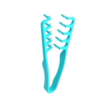 Imagem de Pente de cabelo volumoso de dentes largos design dobrável de viagem conjunto de dupla finalidade com dentes finos textura fofa masculina, plástico abdominal com aderência texturizada - azul 1 peça