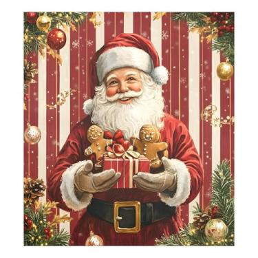 Imagem de SEHANY Capa magnética para lava-louças de Papai Noel, adesivos magnéticos para decoração de Natal antiarranhões para painel de geladeira e lava-louças, decoração de Natal de cozinha doméstica 58 x 66