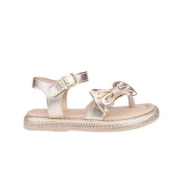 Imagem de Sandália Infantil Menina Pampili 742.027.000 Cora Flatform Dourada-Feminino