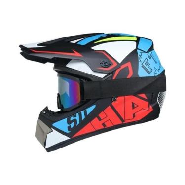 Imagem de Capacete infantil off-road para motocicleta, cross bike am dh, motocro