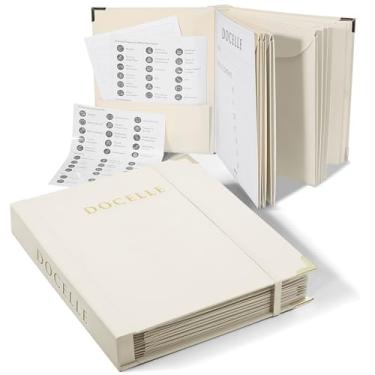 Imagem de Organizador de documentos importante com etiquetas para pastas de arquivos expansíveis para documentos importantes, certidões de nascimento, passaportes e cartas