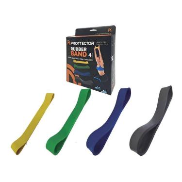 Imagem de Kit Com 4 Rubber Band Mini Band Faixa Elástica Pilates Fisio