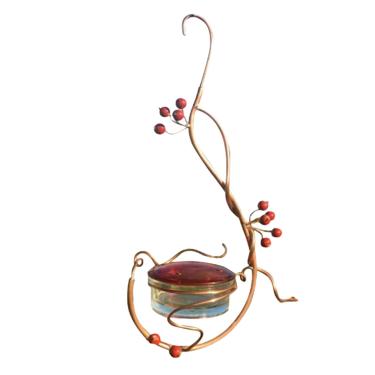 Imagem de Apeadeira para Pássaros com Gancho de Metal resistente Anticorrosivo Anti-ferrugem Forma Anel Semi-circular Simples Vinhas Vívidas Enroladas Moderno e Fashion Impede Esquilos Comer