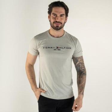 Imagem de Camiseta Tommy Hilfiger 1985 Cinza Cinza Gelo-Masculino