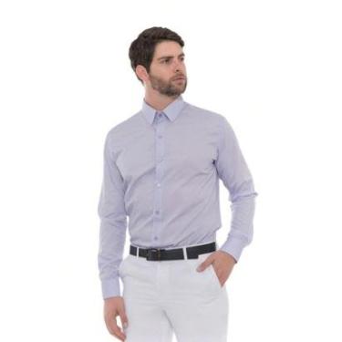 Imagem de Camisa Social Manga Longa Slim Lilás-Masculino