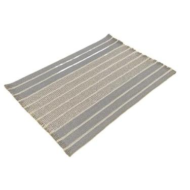 Imagem de Conjunto De Toalhas De Mesa De AlgodãO - Toalhas De Mesa, Toalhas De Mesa De Tecido, DecoraçãO Elegante(Neblina listrado cru)