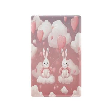 Imagem de Wassud Coelho fofo com interruptor de luz de balão, 1 capa de tomada em branco placa de parede decorativa decoração de casa sala de estar quarto