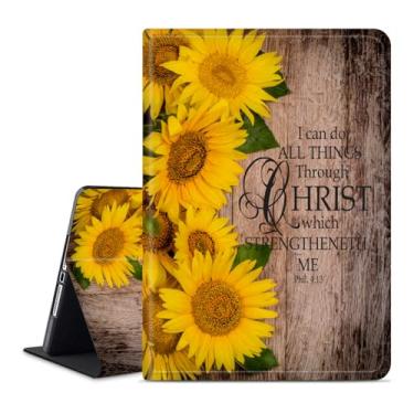 Imagem de Compatível com iPad Air 11 polegadas M3 M2 2025/2024 7ª/6ª geração e Air 5ª/4ª geração 10,9 polegadas 2022/2020, capa inteligente com proteção automática para despertar/dormir, versículos bíblicos 4