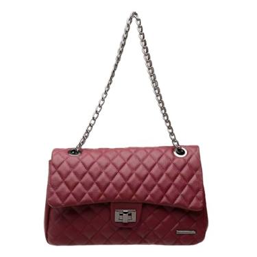Imagem de Bolsa Feminina Matelasse Corrente Média Couro Sifra (VERMELHO)