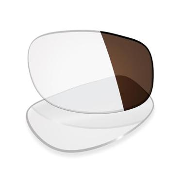 Imagem de Mryok Lentes de substituição UV400 para óculos de sol Maui Jim Longboard MJ222 61 mm, HD Polarized, proteção UV, resistente a impactos e ajuste perfeito - marrom fotocromático anti luz azul