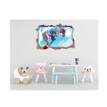 Imagem de Adesivo De Parede Buraco Falso Sonic Mod16 - Lojinha Da Luc Adesivos