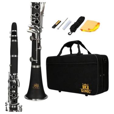 Imagem de Clarinete Em Si Bemol 17 Chaves Niquelada Ccb Konig