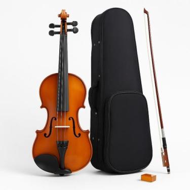 Imagem de Violino Acústico 4/4 Completo com Maleta Luxo, Arco, Breu e Acessórios