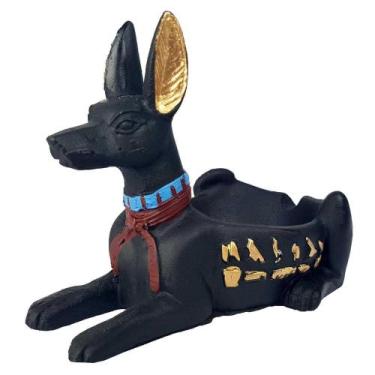 Imagem de Cinzeiro Pequeno Egípcio Anúbis Faraó De Resina - Decore Casa