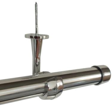 Imagem de Kit Varão de Cortina de Alumínio com Suporte de Teto 28mm (3,00m)