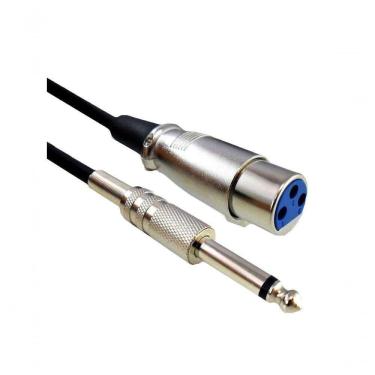 Imagem de Cabo Microfone 5m Níquel P10 Mn+cannon Fêmea