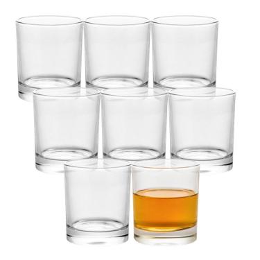 Imagem de Jogo 8 Copo Baixo Para Whisky Caipirinha Suco Cristal Wolff 350ml