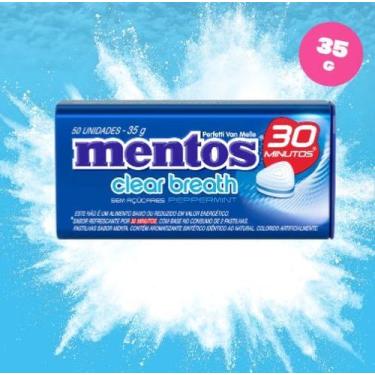 Imagem de Pastilha Mentos Clear Breath Peppermint Sem Açúcar c/ 12x35g 420g - Pe