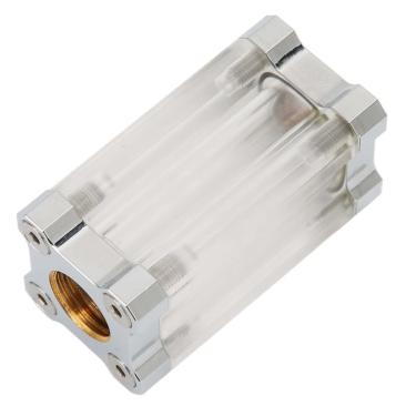 Imagem de KIMISS Filtro para de Resfriamento de água, 40 Malhas, Face única, Latão, Acrílico, G1/4, Rosca, Filtro Líquido para Pc, Sistemas de Refrigeração e Bomba de água (Prata)