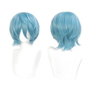 Imagem de Peruca Sintética Curta E Ondulada De 14 Polegadas Para Mulheres, Resis